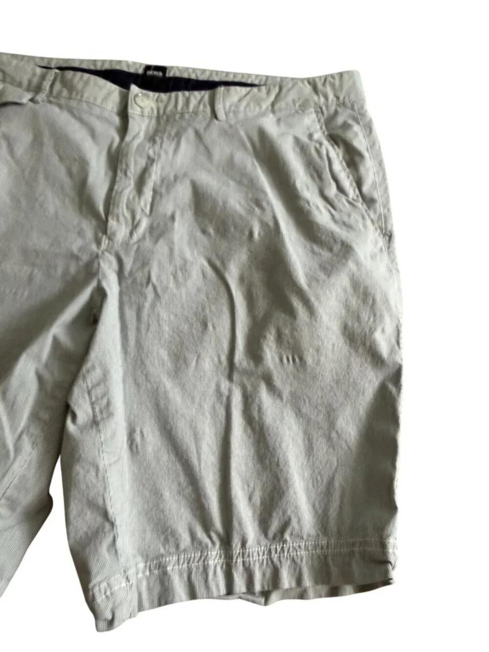 BOSS HUGO BOSS Men’s White Gray Striped Shorts Size 36R